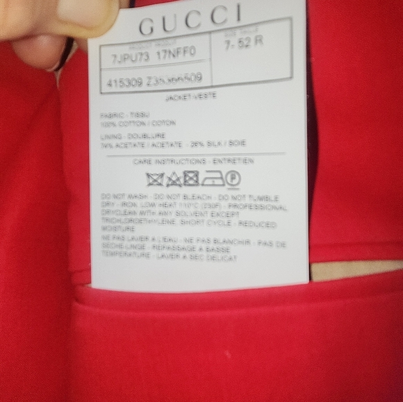 Authentic GUCCI Men's Sport Coat 52R Made Italy Blazer Designer Luxury Holiday - Picture 4 of 15